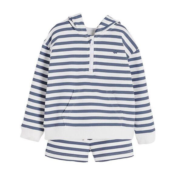 Babycottons Girls2Pc Striped Sweatshirt & Jogger